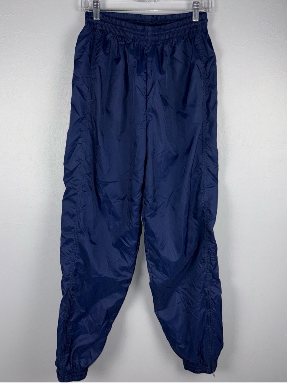 Nike Nylon Windbreaker Track Pants Men’s L Navy Blue Lined 90’s Y2K Retro